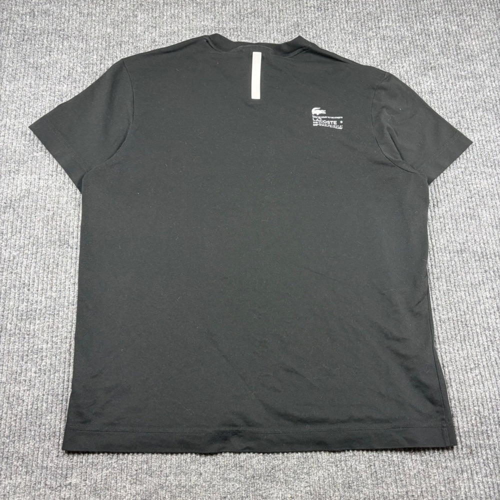 Lacoste Shirt Mens XL  Regular Fit Graphic BlackTH2041 From Court To Streets - Picture 4 of 7